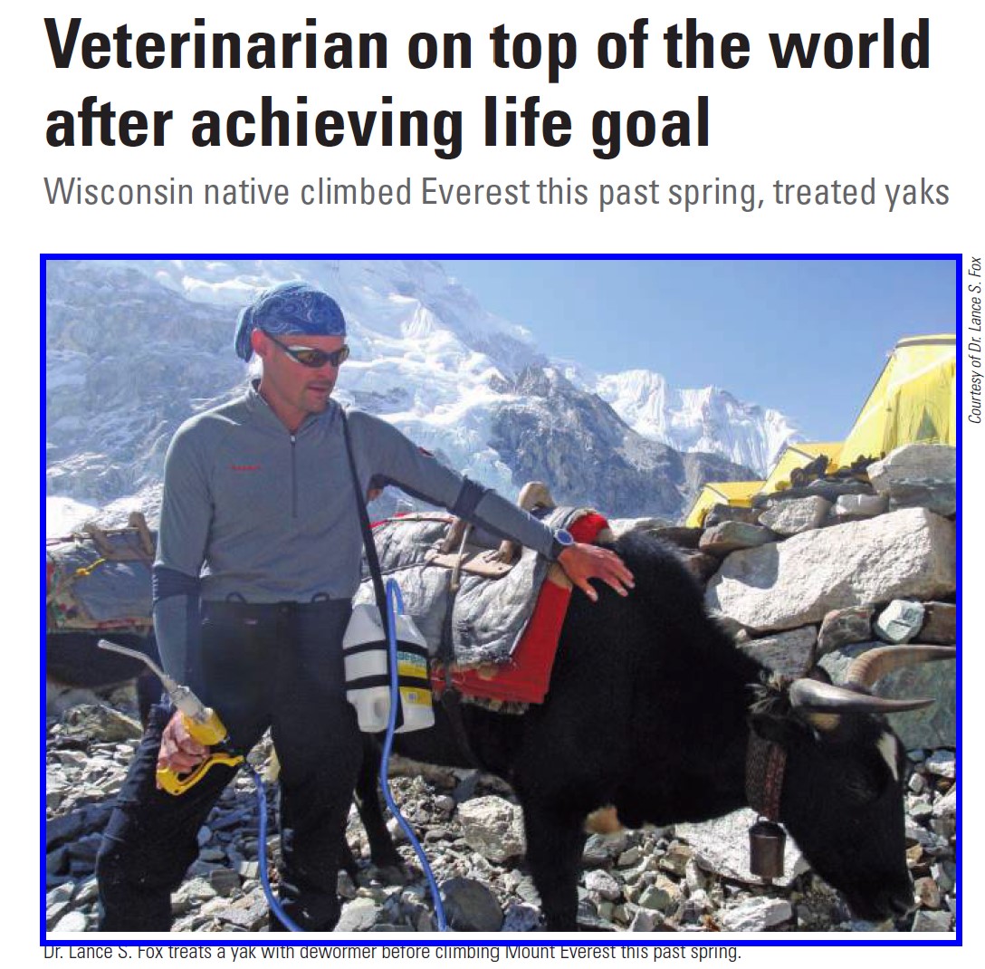 Vet on top of the world